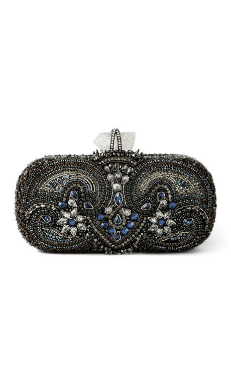 Lily Embroidered Clutch In Blue Multi By Marchesa Moda Operandi