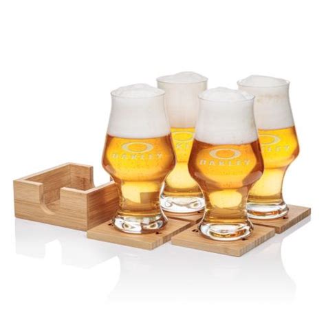 Bamboo Coaster Gift Set Hanover Dsk Hn Barware