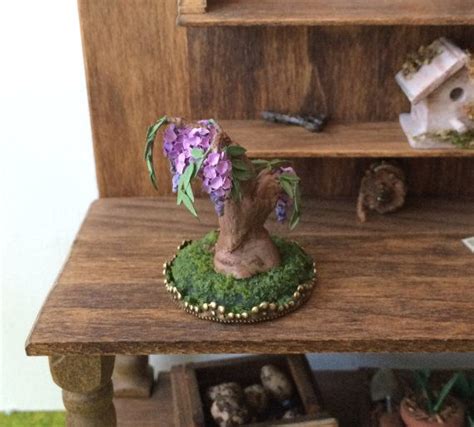 Fleur Miniature Wisteria Under Domed Glass Accessory Decoration