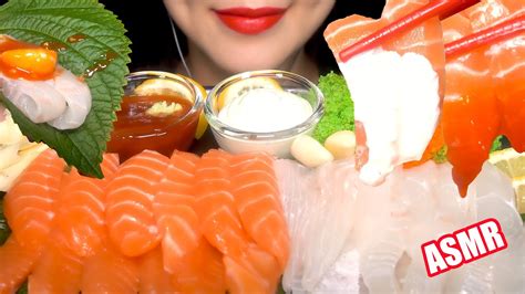 Tobiko Eggs Flying Fish Roe Salmon Sashimi Flatfish Sashimi Asmr