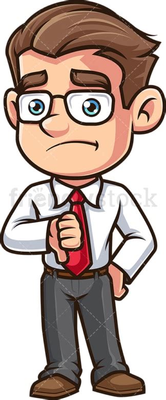 Sad Employee Cartoon Clipart Vector - FriendlyStock