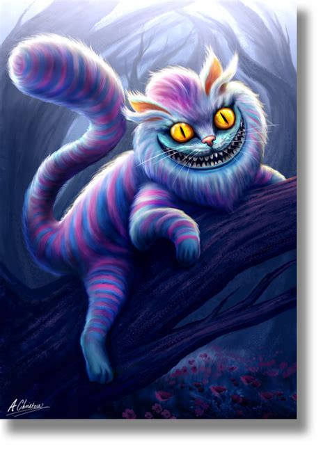 Cheshire Cat Fantasy Art Print Anthony Christou Illustration