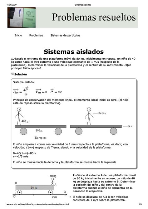 Tema Sistemas De Part Culas Sistemas Aislados Fisica Studocu