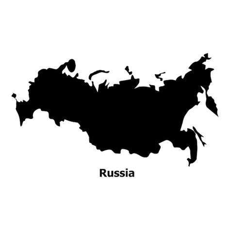 Icono de mapa de rusia ilustración simple del icono de vector de mapa