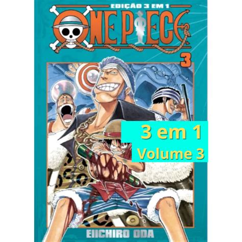 One Piece 3 em 1 Volume 3 Mangá Novo Lacrado Português Shopee Brasil