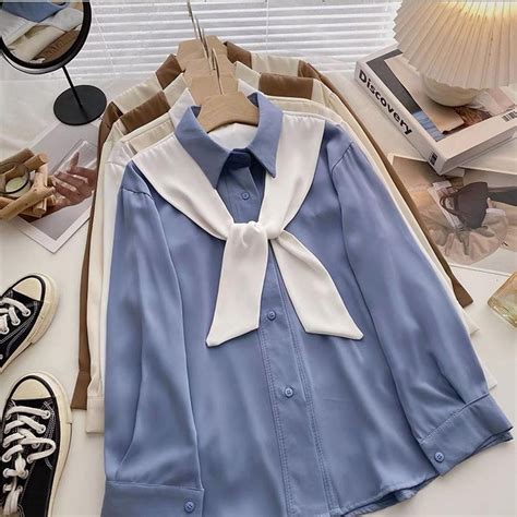 Jual Vallina Outfit Sailor Top Atasan Blouse Shirt Kemeja Remaja