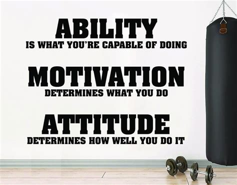 Ability Motivation Attitude Wall Decal Fitness Decor Art Etsy