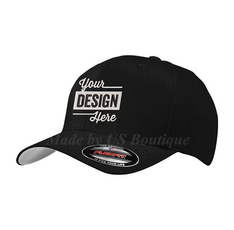 Personalized Custom Embroidered Fitted Hat Flexfit Hat Custom Logo