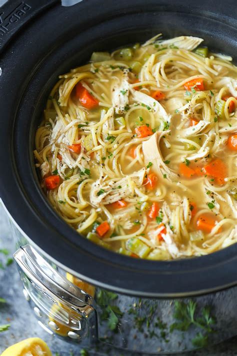 Slow Cooker Chicken Noodle Soup Damn Delicious