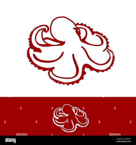 Elemento de diseño de símbolo de pulpo vectorial abstracto Icono de