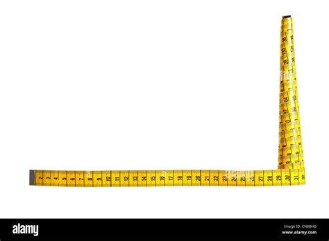 Whirled Yellow Tape Measure Isolated On White Stock Photo Alamy