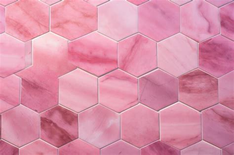 Premium Photo Radiant Hexagon Pink Marble Tiles A Stunning Patterned