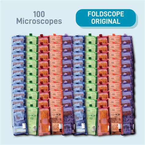 Large Classroom Kit 100 Foldscope Paper Microscopes Foldscope