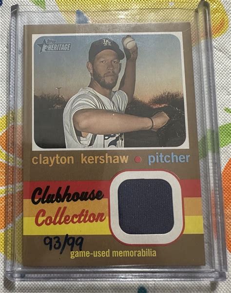 Topps Heritage Clubhouse Collection Relics Gold Ccr Ck Clayton