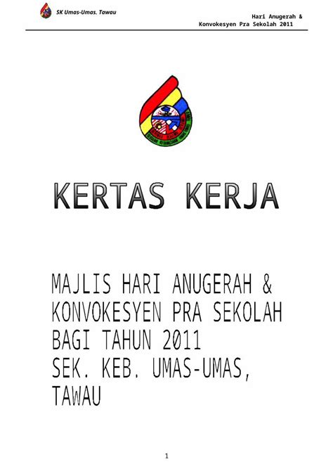 Docx Kertas Kerja Hari Anugerah 2011 Dokumentips