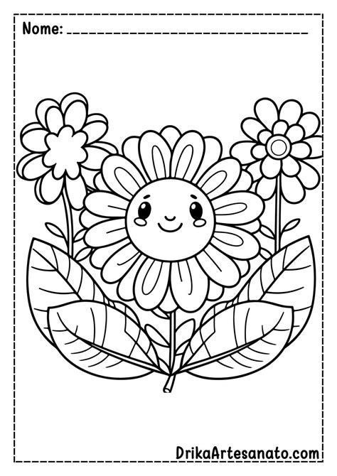 Desenho Flor Para Colorir - 9
