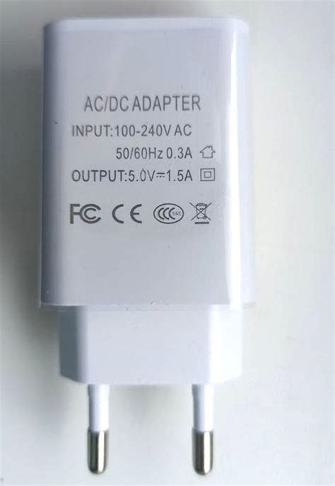 Адаптер живлення Input:100-240V 50/60Hz 0.3A Output: 5.0V 1.5A (ID ...