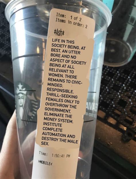 Destroy Male Sex Starbucks Order Parodies Know Your Meme