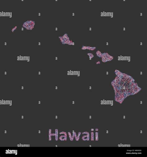 Maui map Imágenes vectoriales de stock Alamy