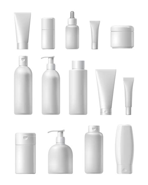 Realistic Cosmetic Brand Mockup Set Vector Premium Download