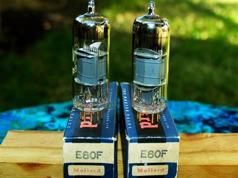 Mullard E F Cv Matched Strong Pair Nib Nos Gold Pin Pentode