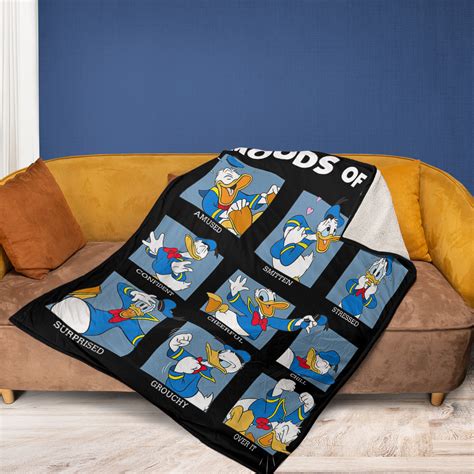 Donald Duck Disney Fan Gift Moods Of Donald Comfy Sofa Throw Blanket