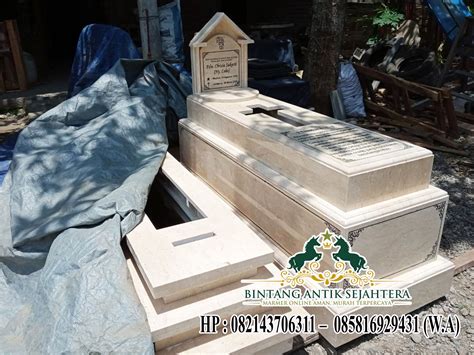 Desain Kijing Makam Kristen Mewah Terbaru Bahan Batu Marmer Putih