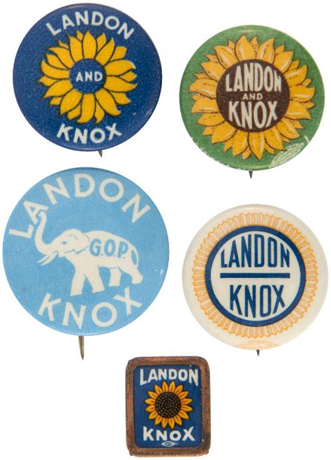 Hake S ATTRACTIVE GROUP OF 5 LANDON KNOX BUTTONS