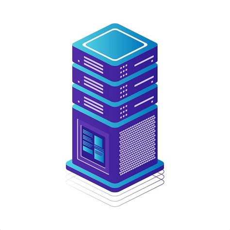 Premium Vector Free 3d Isometric Web Hosting Server Vector And Image