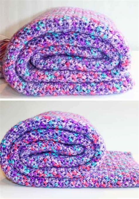 Single Crochet Blanket Pattern - Easy Single Stitch Crochet Blanket