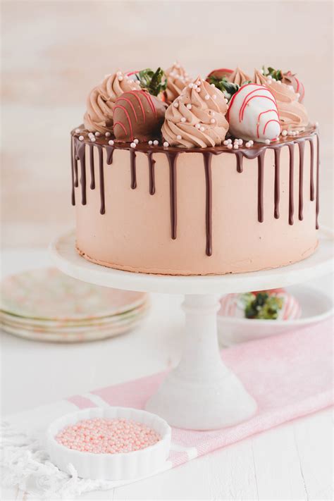 Chocolate Covered Strawberry Birthday Cake