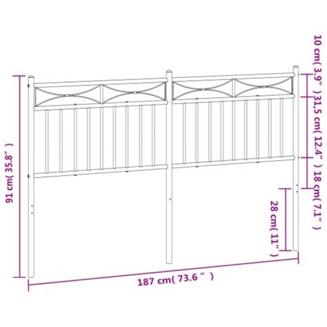 Vidaxl Metal Headboard White Kroger