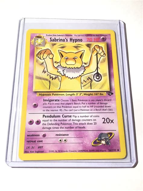 Sabrinas Hypno Gym Challenge Uncommon Pokemon Card Nm