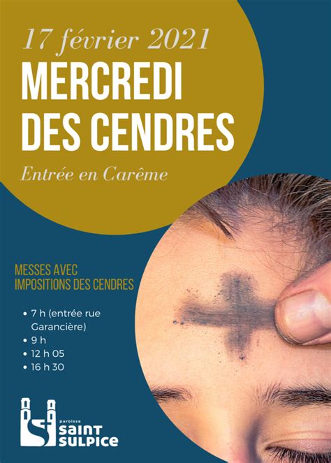 17 février 2021 mercredi des cendres Paroisse Saint Sulpice Paris