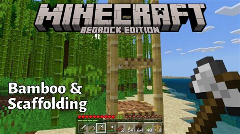 Bamboo Scaffolding Basics In Minecraft Bedrock MCPE Xbox PS5 PC