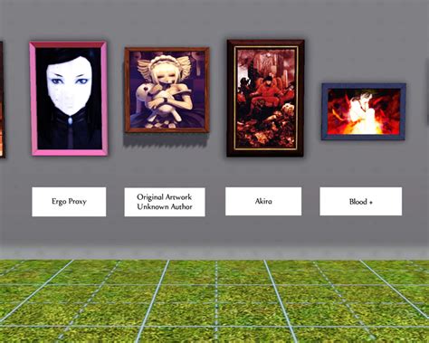 Mod The Sims Anime Paintings Default Texture Replacement