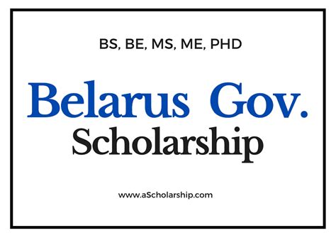Belarus Scholarships 2023 for International Students - A Scholarship