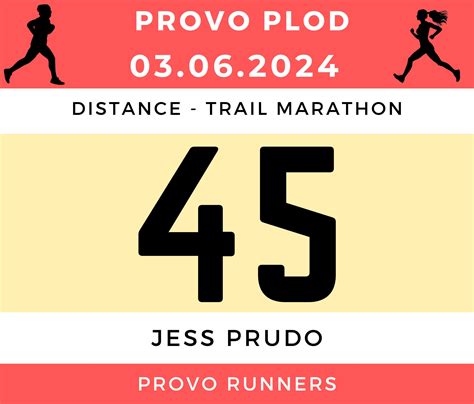 Printable Customizable Race Bib Running Event Editable Canva Etsy