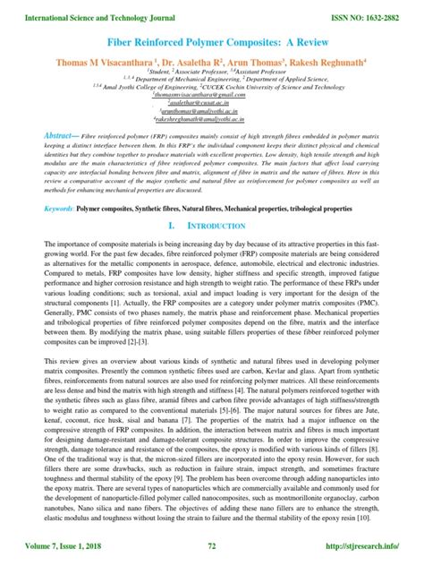 Fiber Reinforced Polymer Composites: A Review | PDF | Wear | Composite ... 