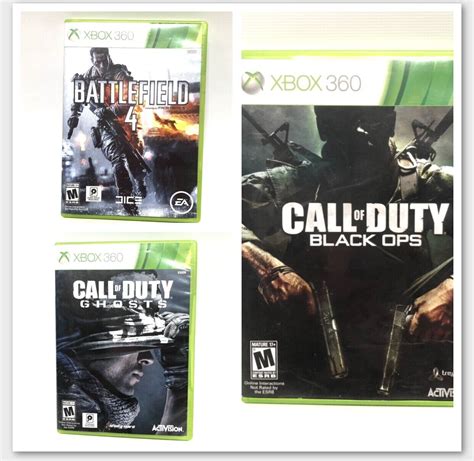 Xbox 360 Games Call Of Duty Ghosts Battlefield 4 Call Of Duty Black