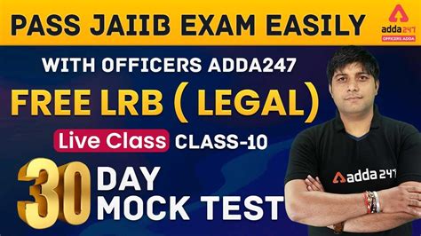 Free Jaiib Lrb Legal Live Class Days Mock Test Pass