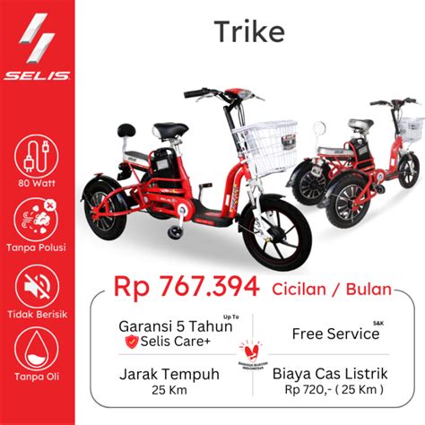 Selis Sepeda Listrik Butterfly Trike Lazada Indonesia