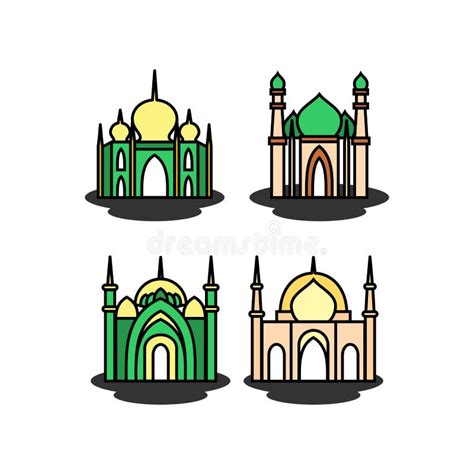 Mosque Building Icon Illustration Stock Vector Illustration Of East