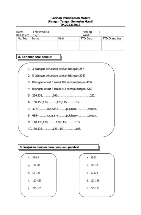 Soal Latihan Menulis Kelas 1 Homecare24 Riset