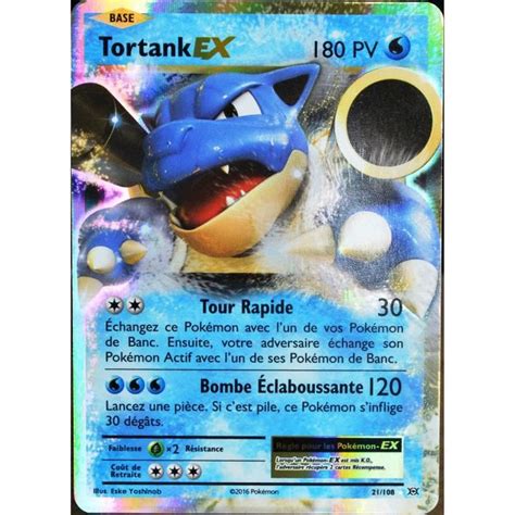 Carte Pokémon 21 108 Tortank EX 180 PV XY Evolutions Achat Vente