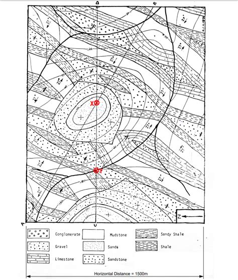 Solved The Geological Map Below Same As Q1 14 In Notes Chegg