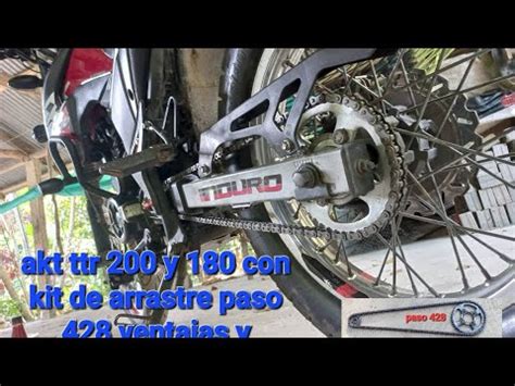 Kit De Arrastre Paso 428 Para Akt Ttr 200 Y 180 Y Ds 200 Las Ventajas Y