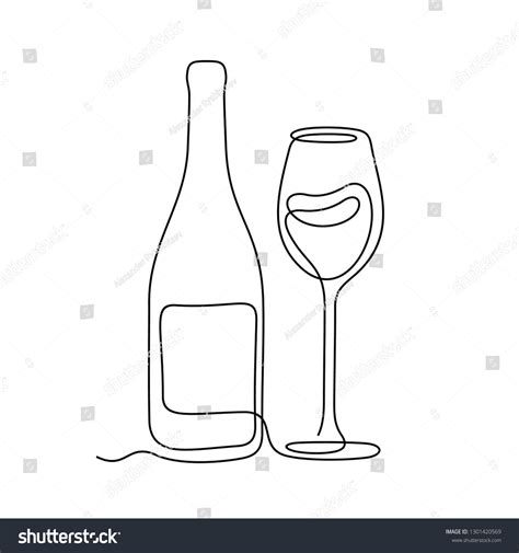 Wine Bottle Glass Stock Vector Royalty Free 1301420569 Shutterstock