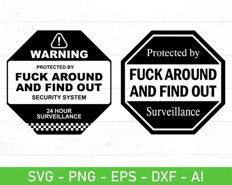 Protected By Fuck Around And Find Out Surveillance Svg 2nd Amendment Svg Etsy