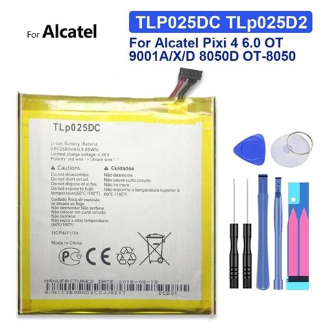 New Battery Replacement For Alcatel Pixi 4 6 0 OT 9001X 8050D OT 8050